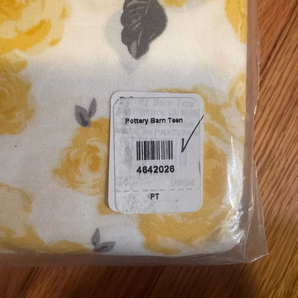 Pottery Barn Teen Yellow Rose Floral Full Sheet Set